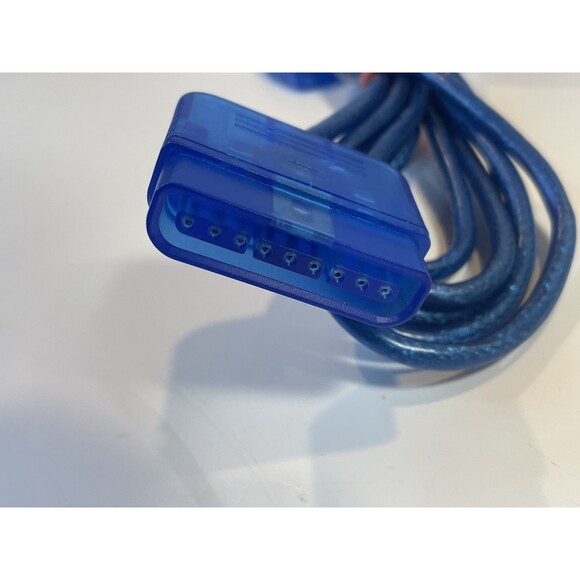 PS2 Controller Extension Cable Cord Blue 7' PlayStation Mad Catz Lot of 2 - Picture 3 of 5